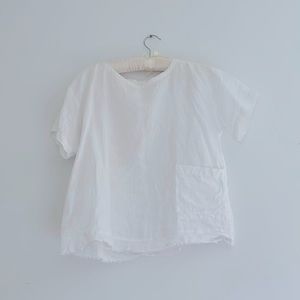 Gorgeous light linen Eileen Fisher top